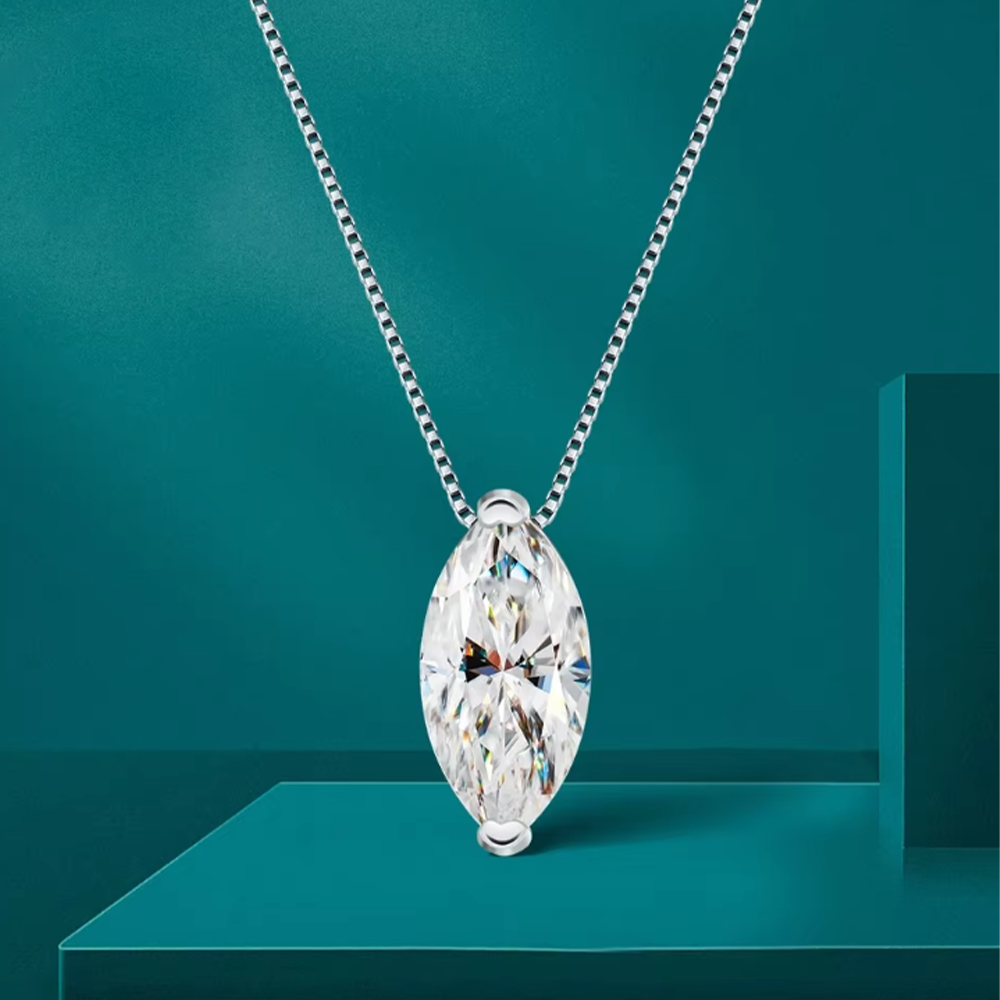 Marquise Moissanite Necklace