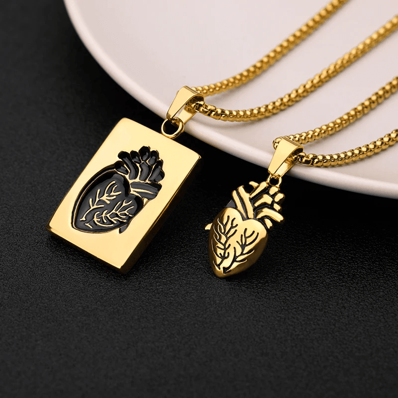 Connecting Anatomical Heart Necklace