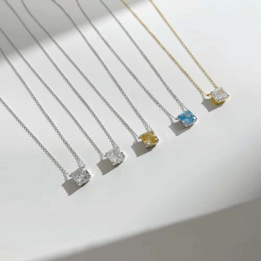 Square Diamond Necklace