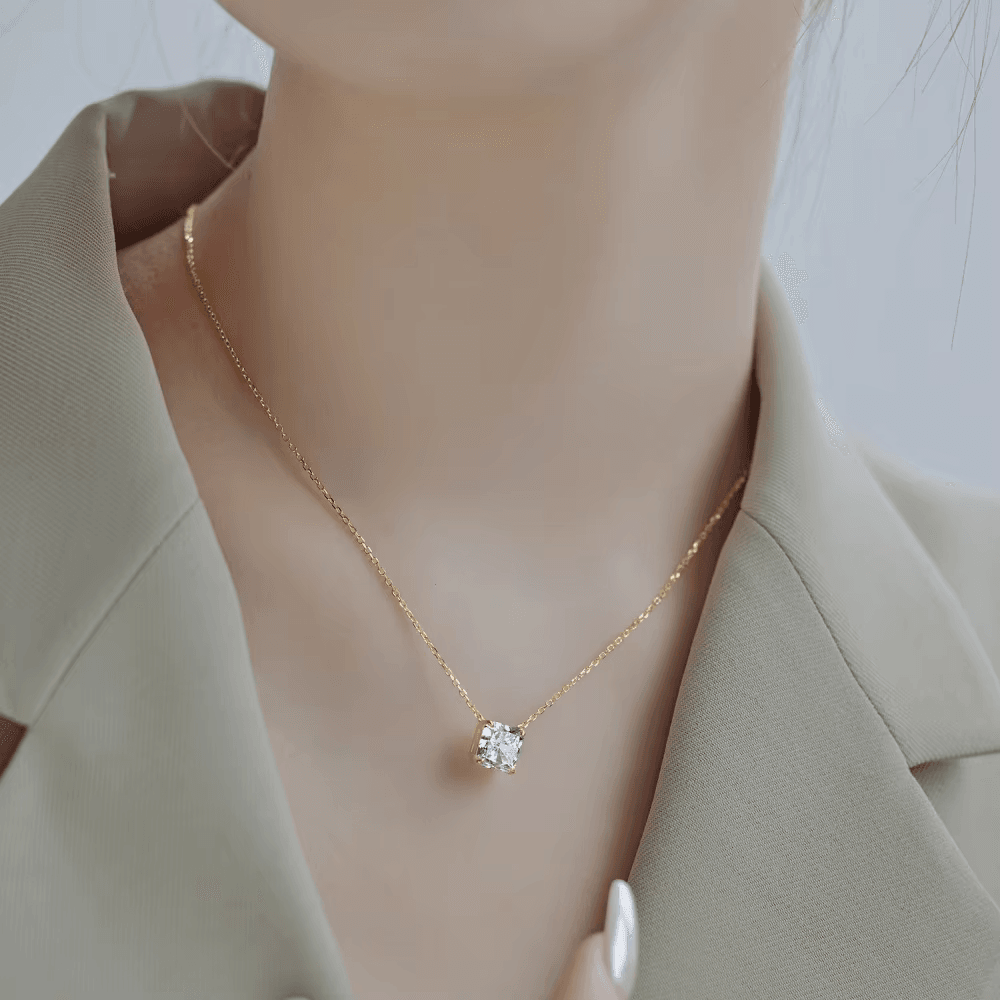 Square Diamond Necklace