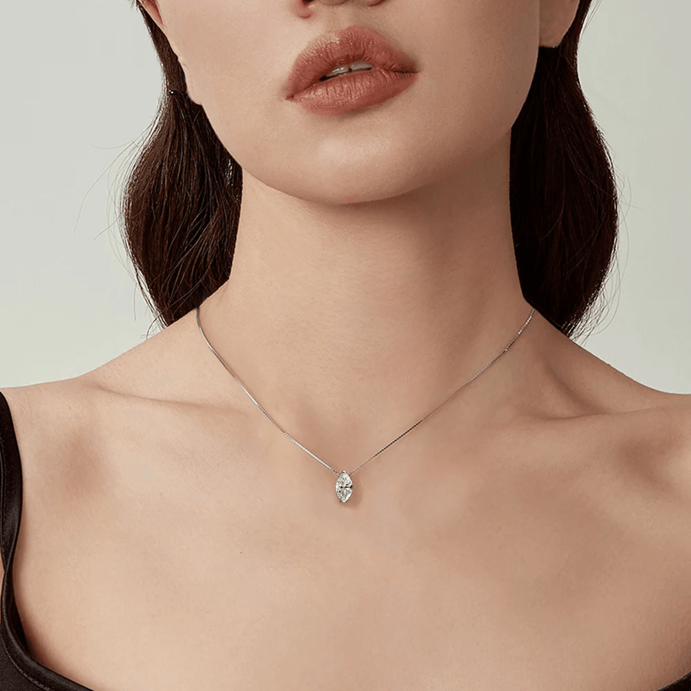 Marquise Moissanite Necklace