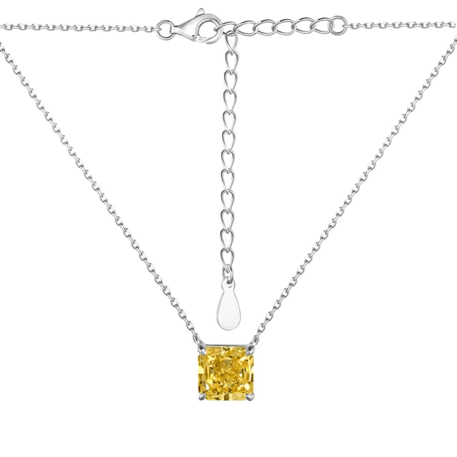 Square Diamond Necklace